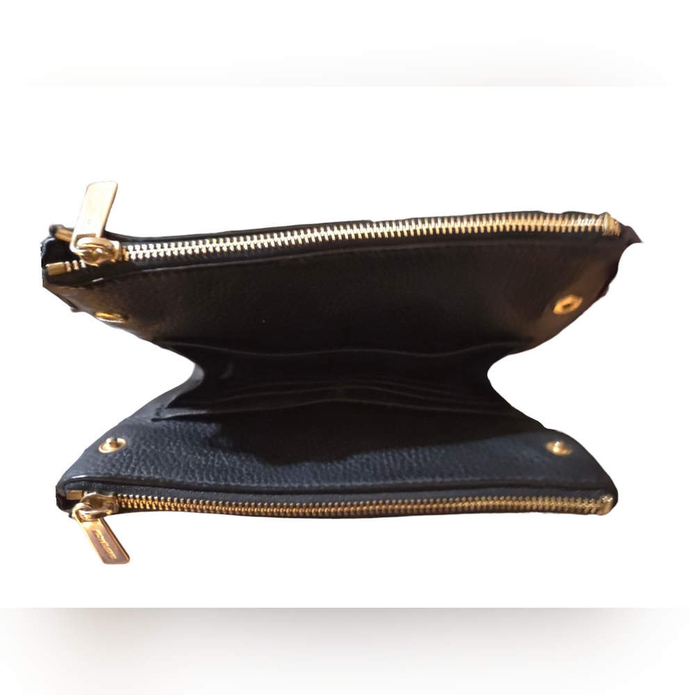 Michael Kors Fulton Crossbody Pebbled Black Leather Bag - FLAWED See Description - Picture 4 of 14